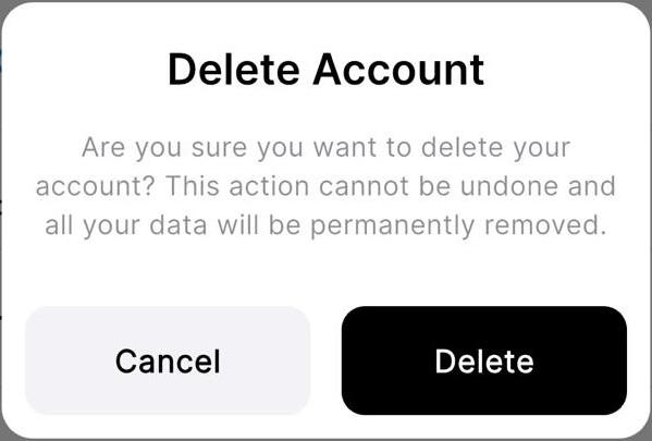 Step 3: Confirm deletion